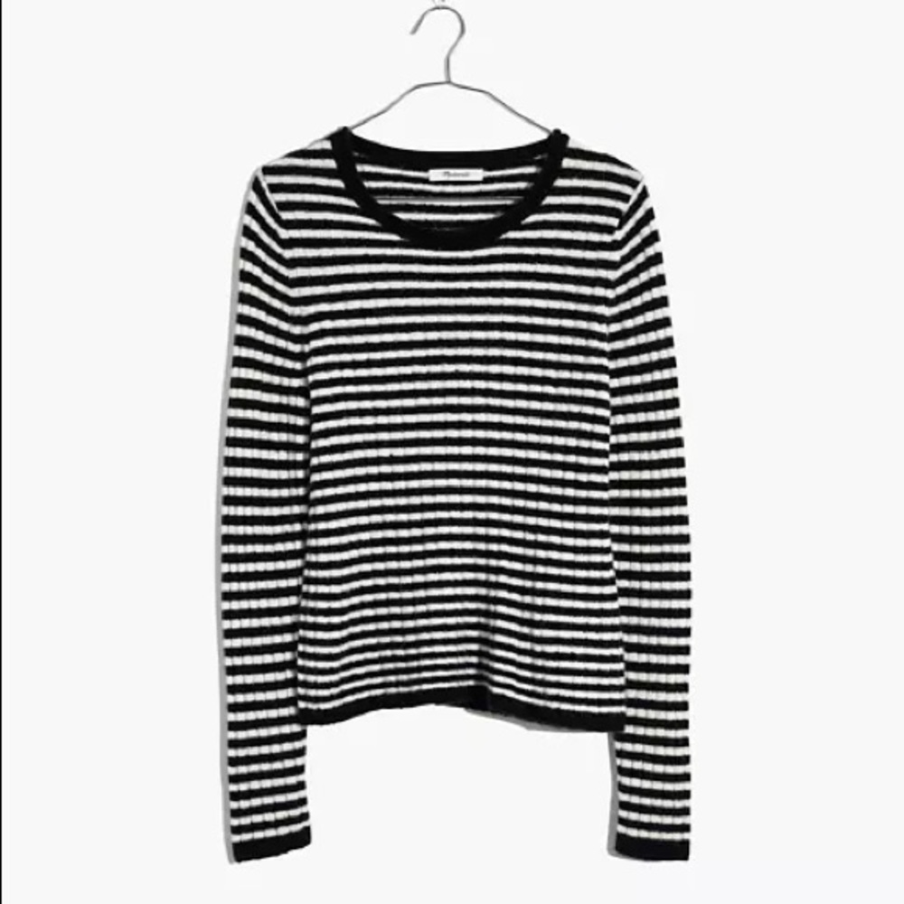 NWT Madewell Striped Wool Blend Sweater